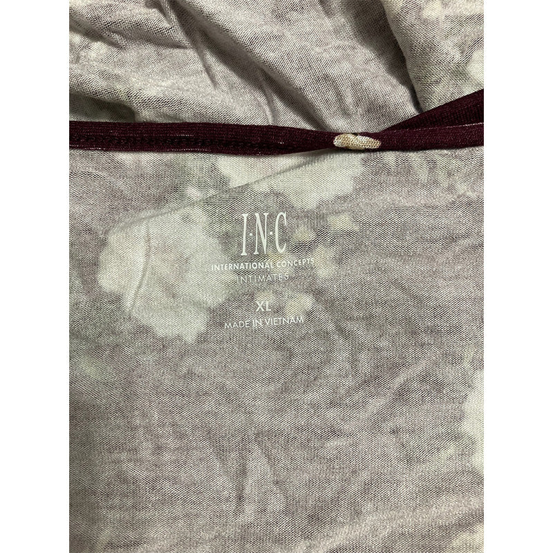 INC All Night Heavenly Soft Lace-Trim Cami & Shorts Burgundy XL