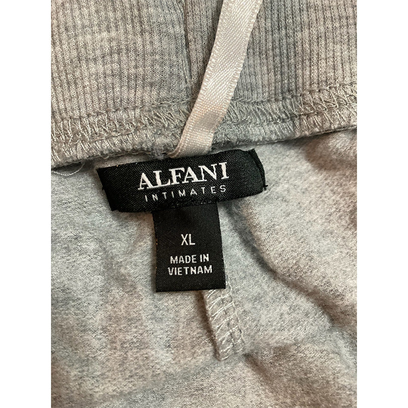 Alfani French Terry Pajama Set Grey Animal XL