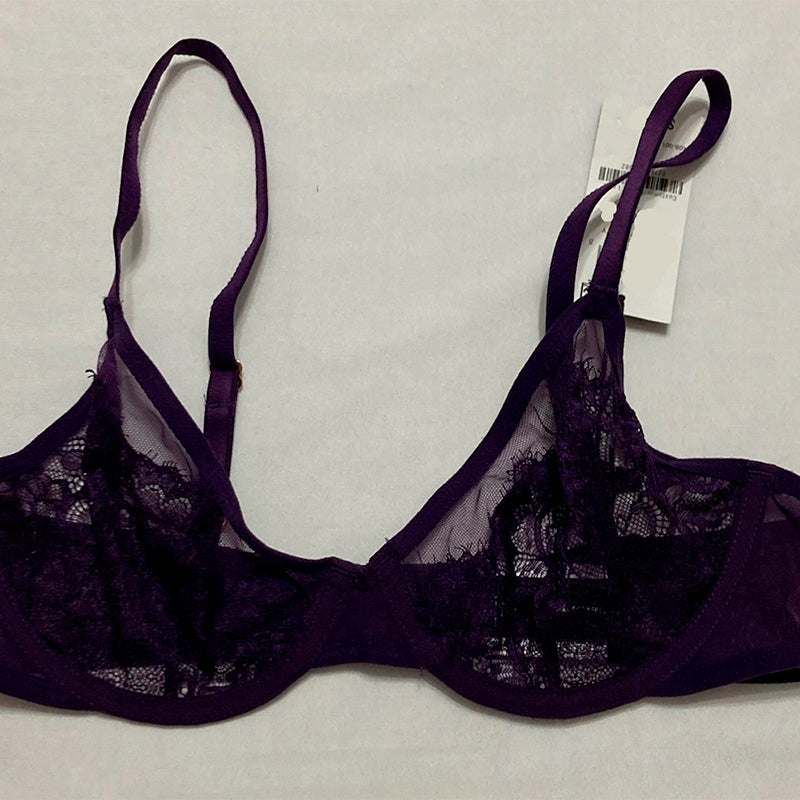 INC Underwire Lace Bra Purple Dinasty S