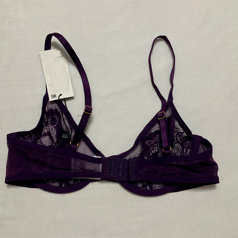 INC Underwire Lace Bra Purple Dinasty S