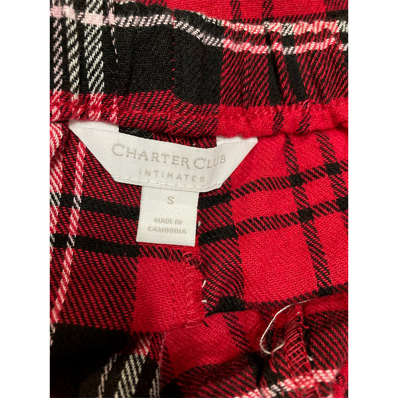 Charter Club Printed Cotton Flannel Pajama Set S