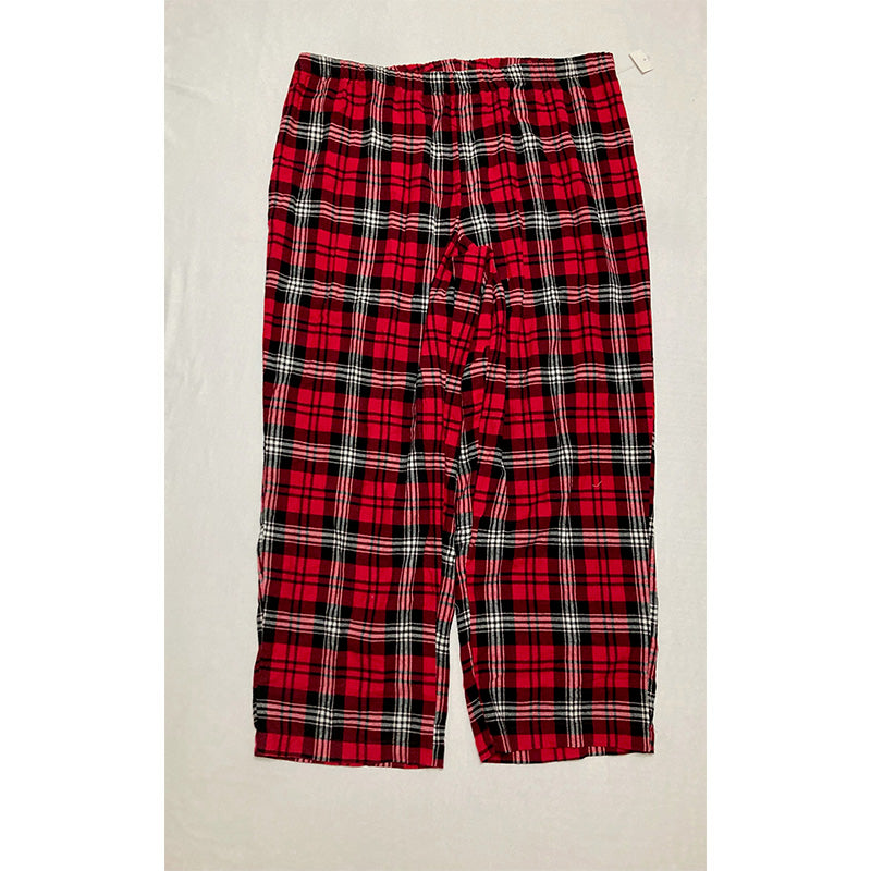 Charter Club Set Red Flannel Elastic Band Plaid Long Sleeve 2XL