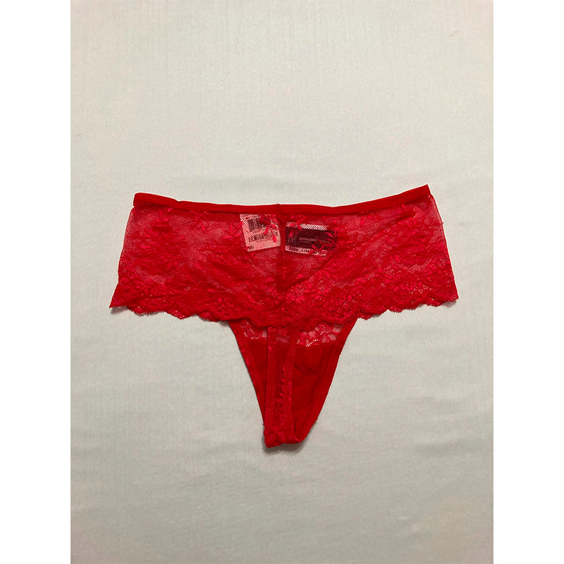 INC High-Waist Lace Thong Ski Patrol S
