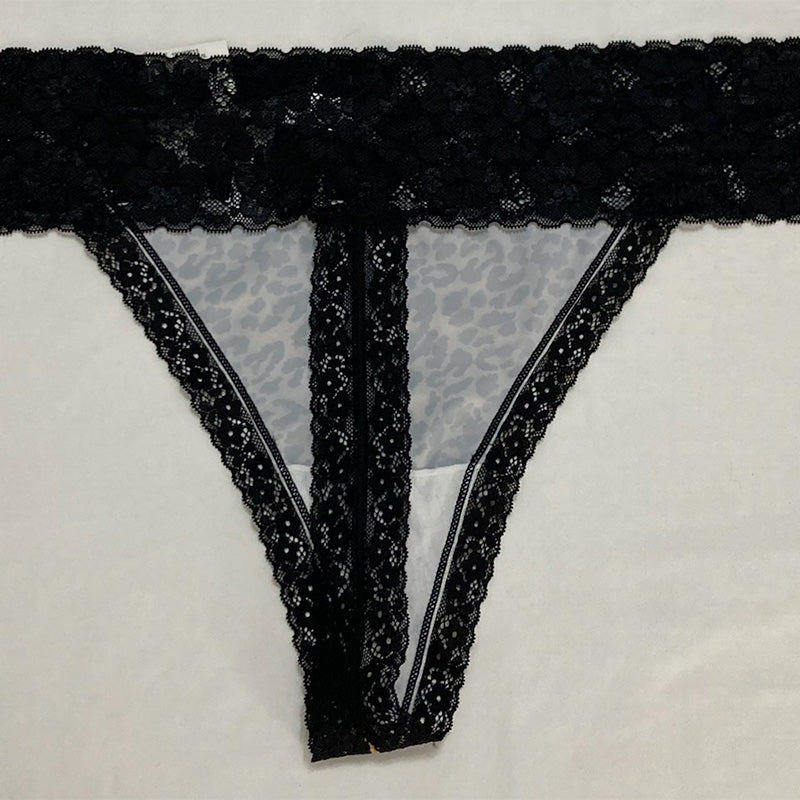 Jenni Lace-Trim Thong Underwear Beige 3XL