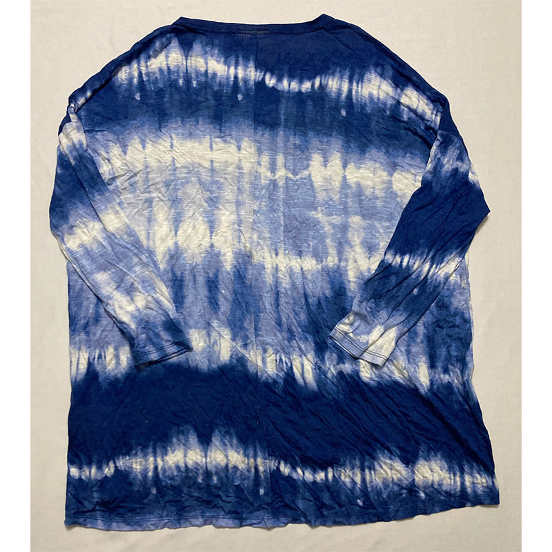 Style & Co Tie-Dyed Long-Sleeve T-Shirt Blue S