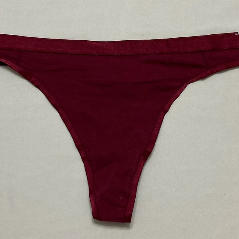 Jenni Lace-Trim Thong Wine 3XL