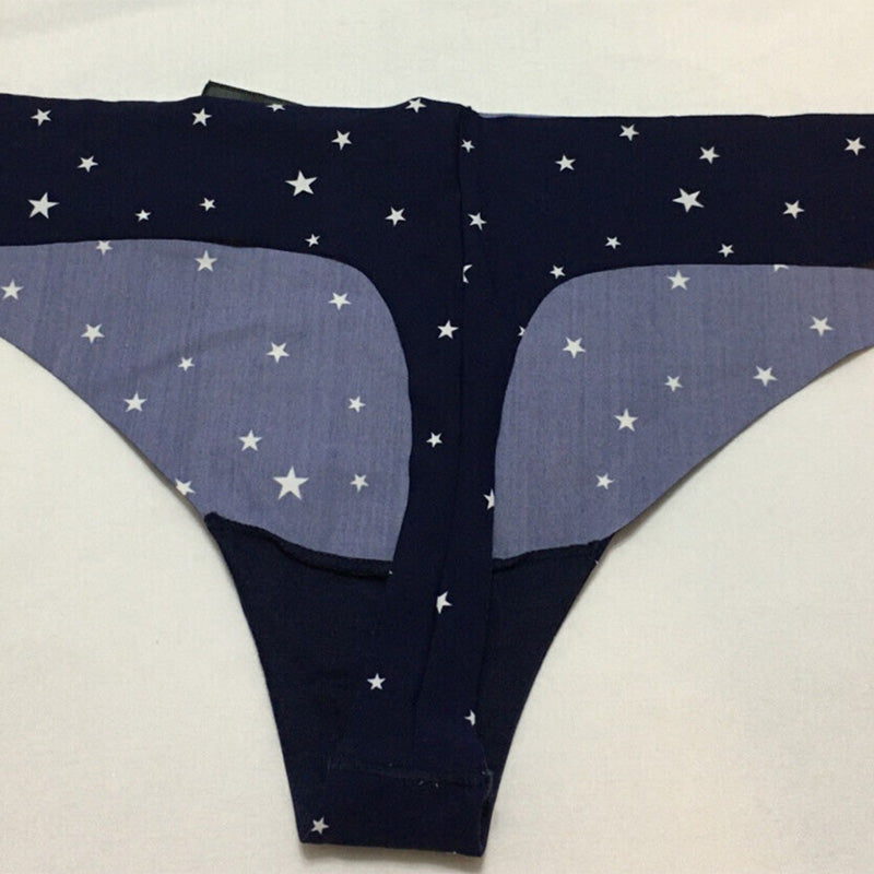 Alfani Laser-Cut Thong Underwear Navy Star XL