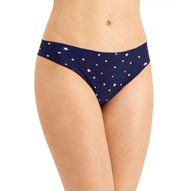 Alfani Laser-Cut Thong Underwear Navy Star XL