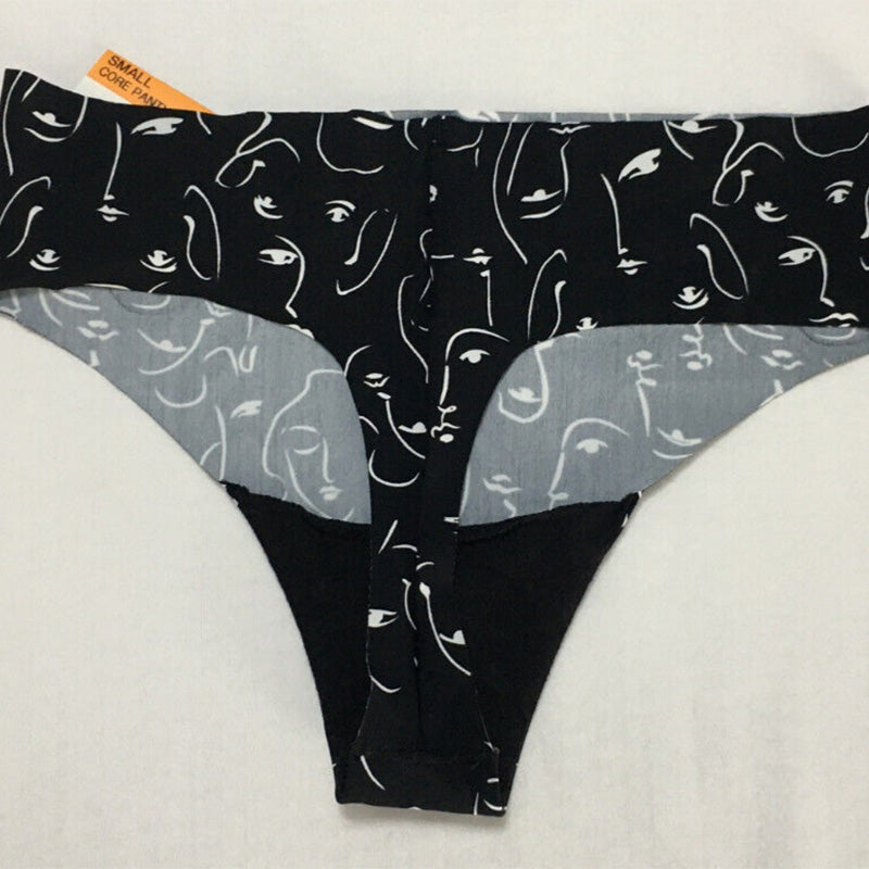 Alfani Laser-Cut Thong Underwear Black S