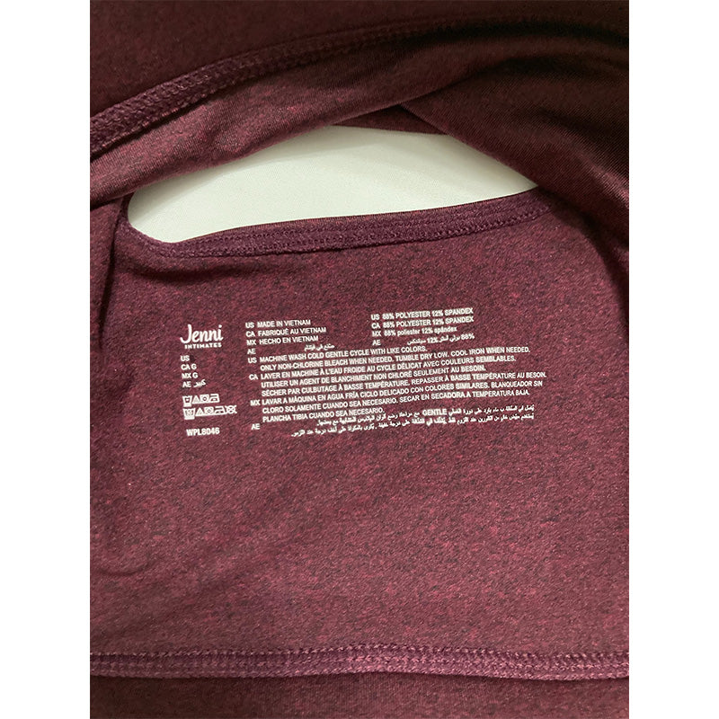Jenni Square-Neck Bralette Wine M