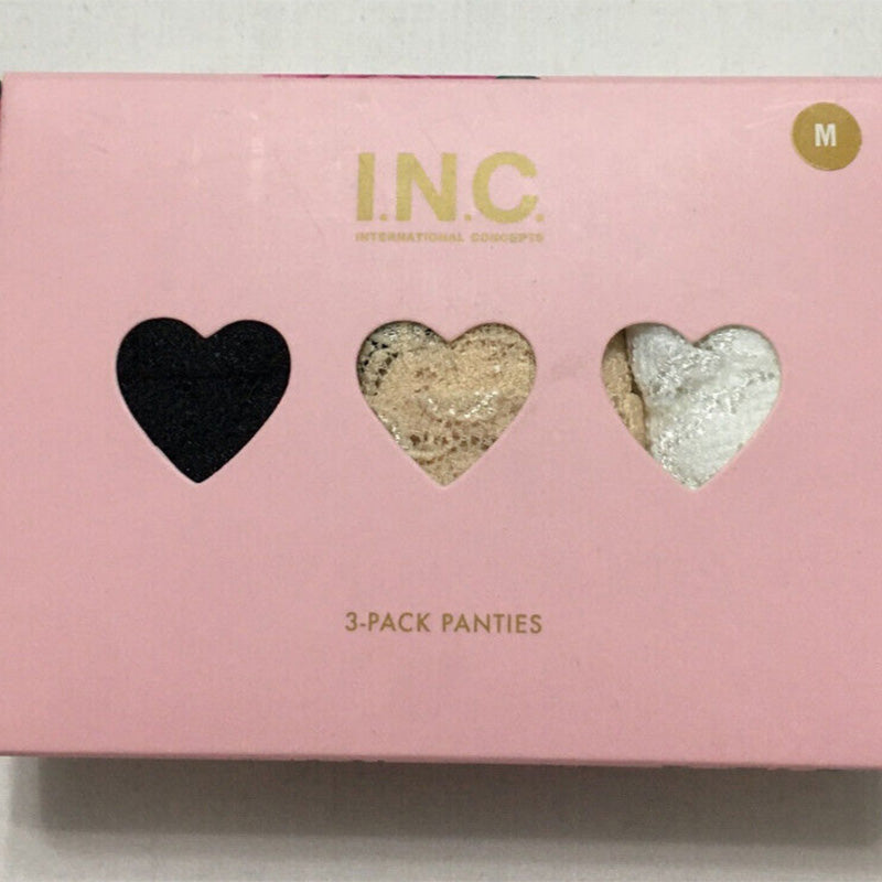 INC 3-Pk. Lace Thong Underwear Multicolor M