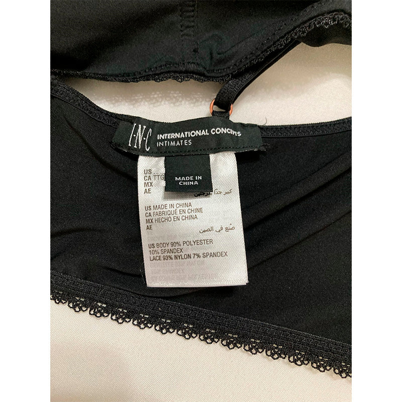 INC Lace-Trim Bralette Black 2XL