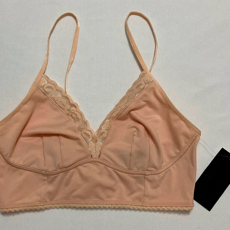 INC Lace-Trim Bralette Beige XL