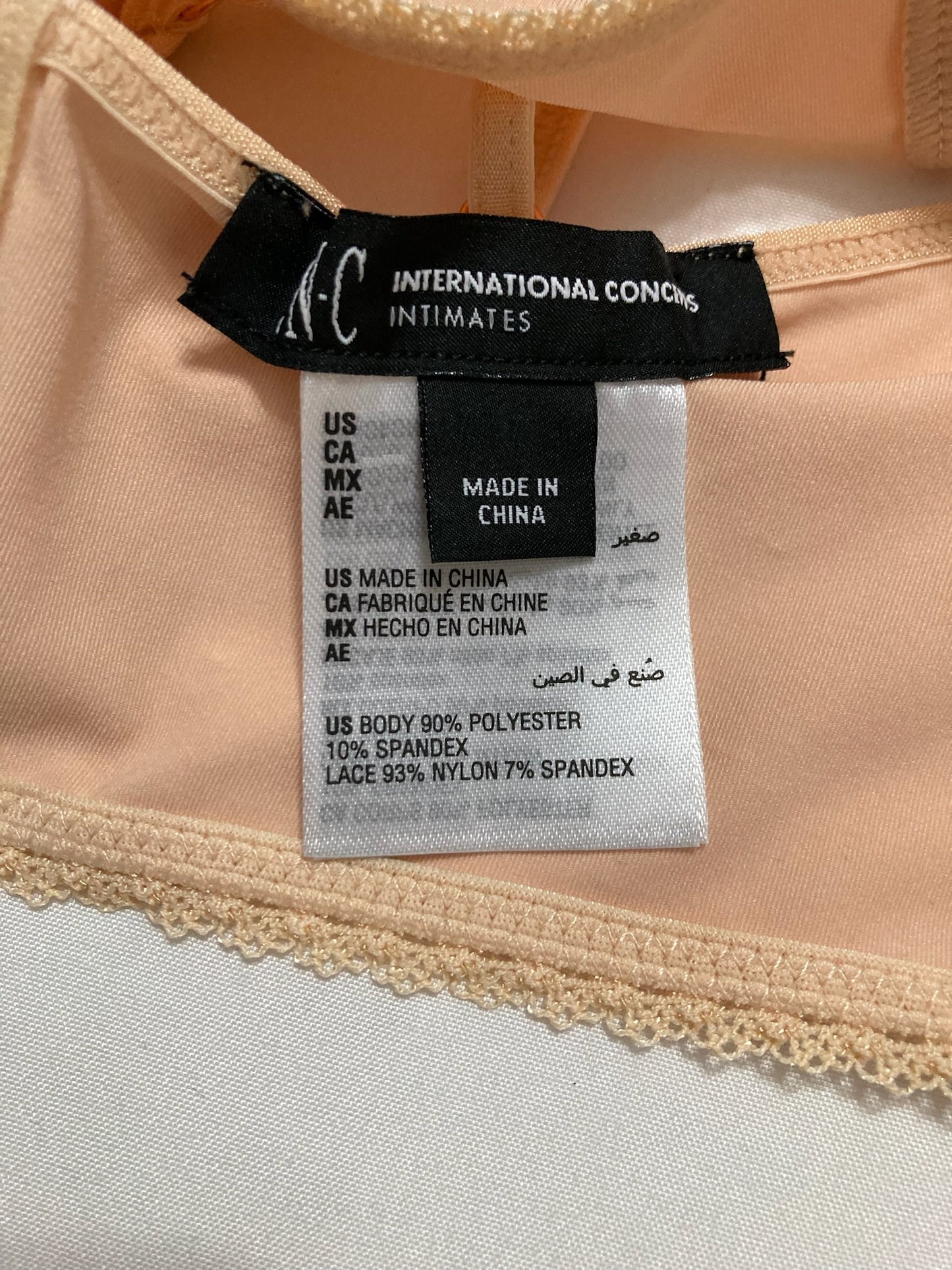 INC Lace-Trim Bralette Almond 2XL