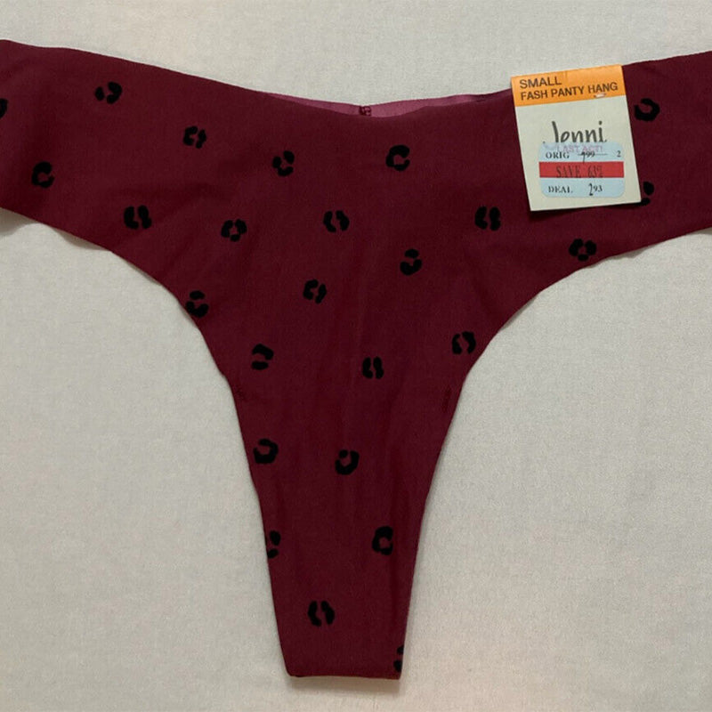Jenni No-Show Thong Underwear Simple Leo S