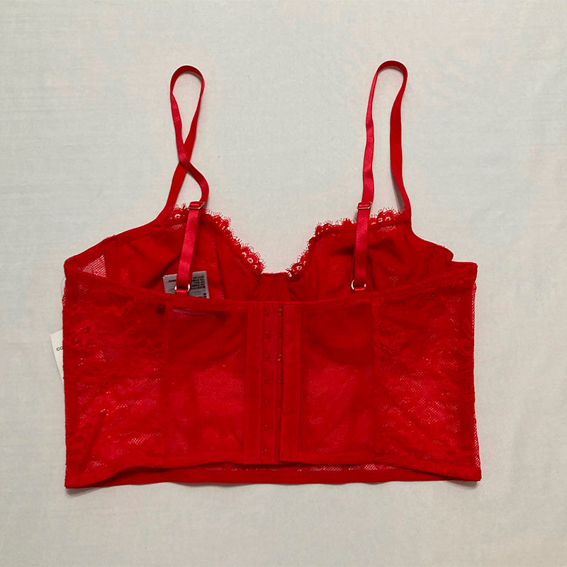 INC Lace Bustier Lingerie Ski Patrol M