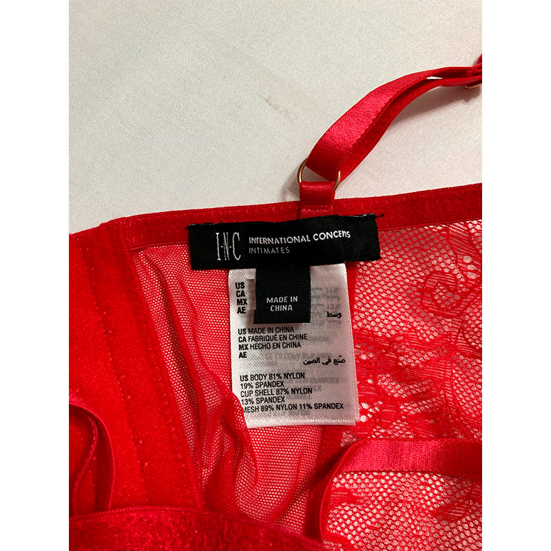 INC Lace Bustier Lingerie Ski Patrol M