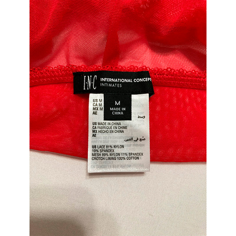 INC Cheeky Lace Brief Underwear Red M