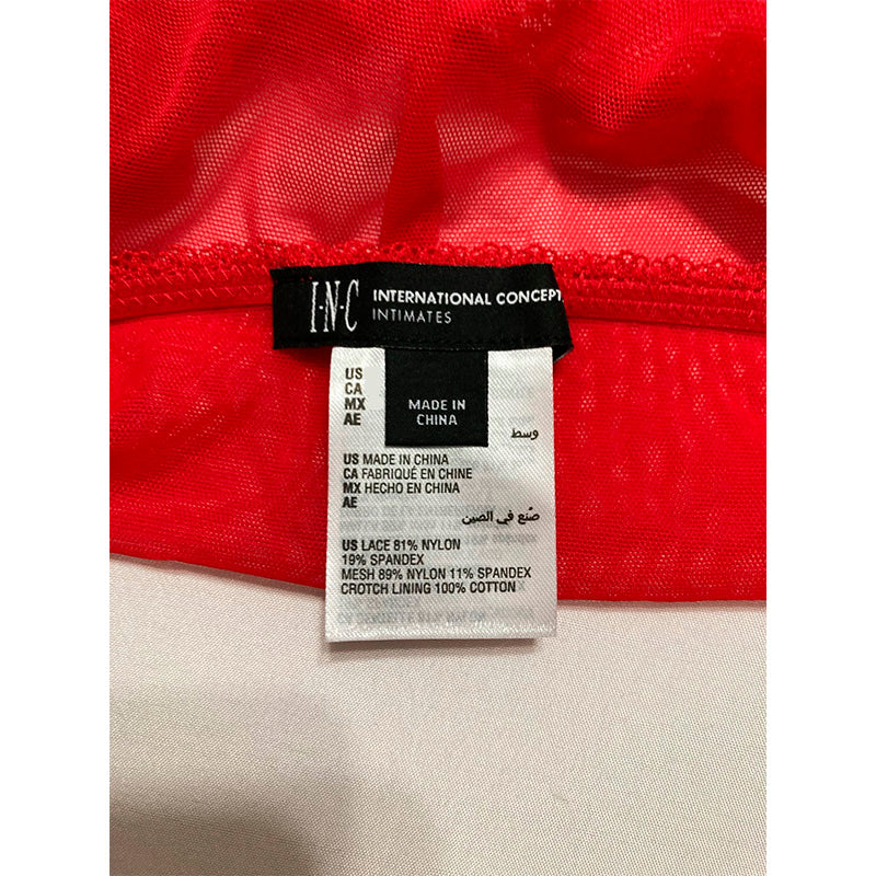 INC Cheeky Lace Brief Underwear Red XL