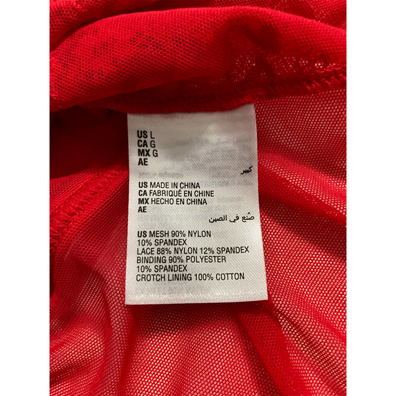 Inc International Concepts Sheer Lace Lingerie Red L