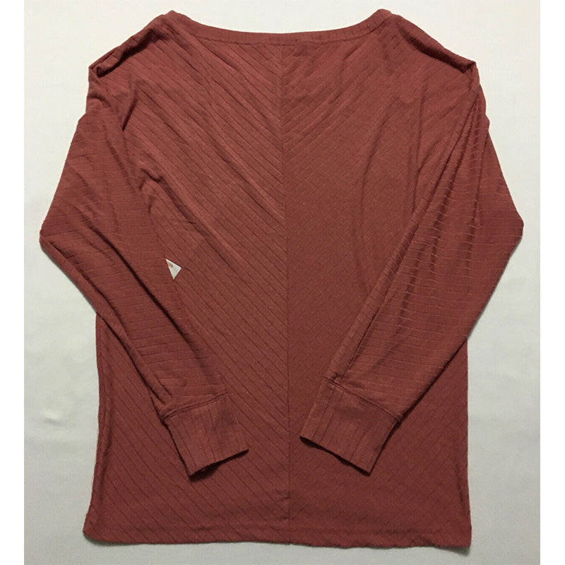 Jenni Style Not Size Super-Soft Long-Sleeve Top Withered Rose S