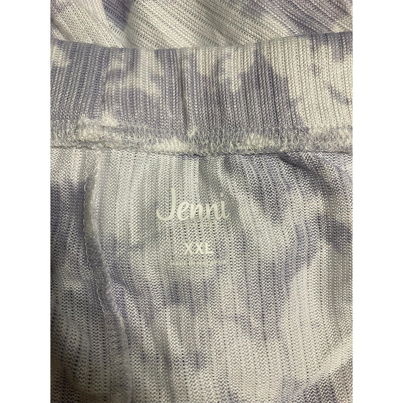 Jenni Printed Ribbed Wide-Leg Only Pajama Pants Pastel Tie Dye 2XL
