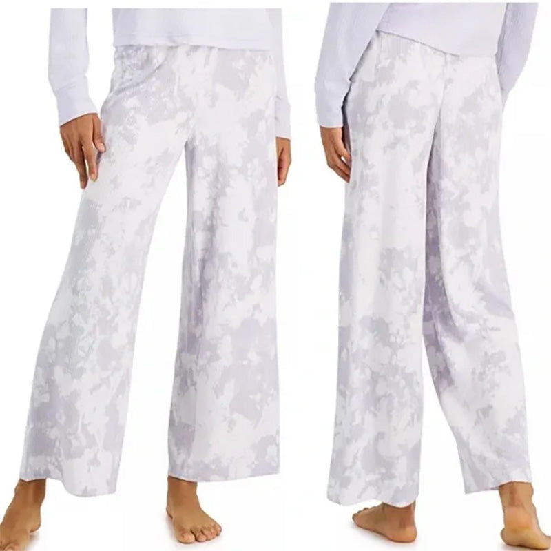 Jenni Printed Ribbed Wide-Leg Only Pajama Pants Pastel Tie Dye 2XL