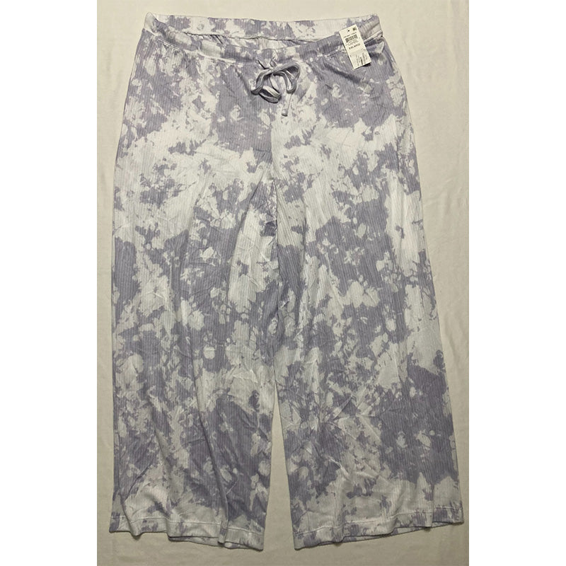 Jenni Printed Ribbed Wide-Leg Only Pajama Pants Pastel Tie Dye 2XL