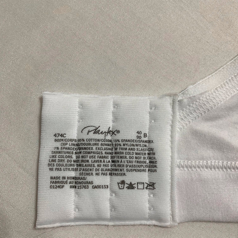 PLAYTEX Ultimate Lift & Support Cotton Stretch Wireless White 40B