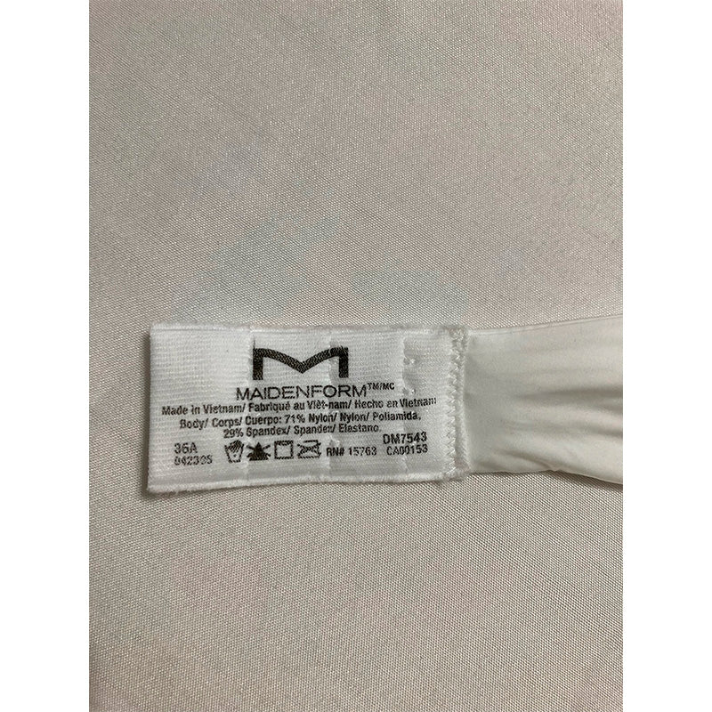 Maidenform Fit Underwire Bra Demi T-shirt Convertible White 36A
