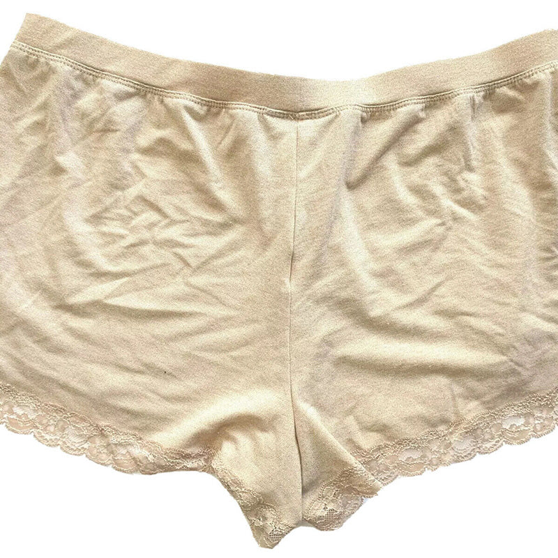 INC Lace-Trim Sparkle Pajama Short Cashew Butter L