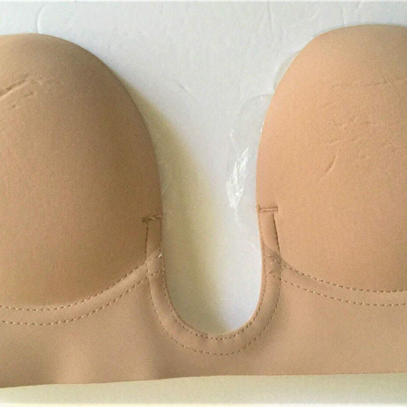 Fashion UPlunge Backless Strapless Adhesive Bra Nude B
