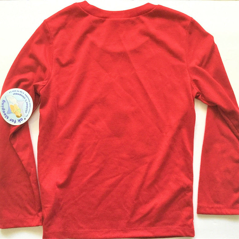 Family PJs Kids Christmas "Happy Pawlidays" Holiday Only Sleep Shirt Red 6-7