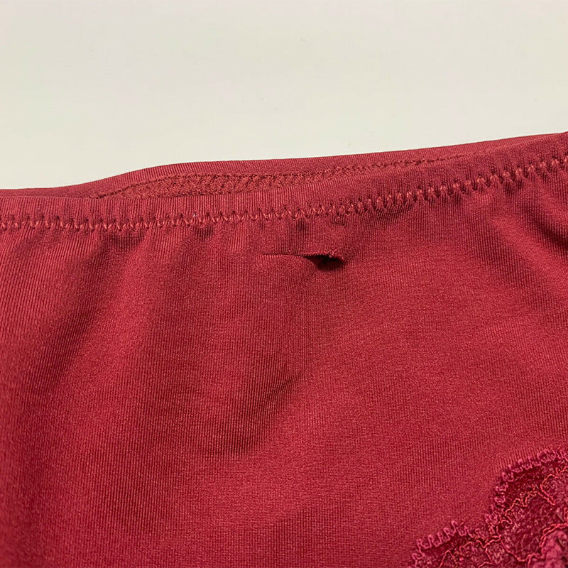 NWD Inc Women's Lace-Trim Hipster Underwear, Cherry, XL