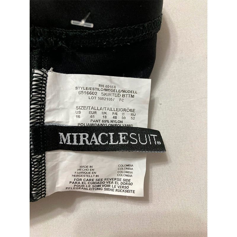 Miraclesuit Swimwear Skirted Pant Tummy Control Slimming Bathing Black 16