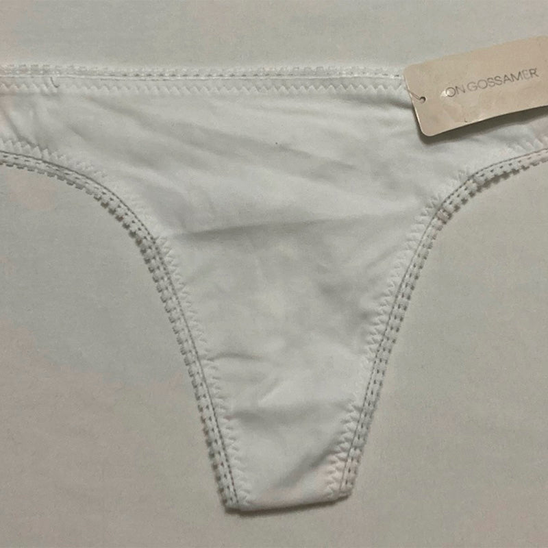 OnGossamer Cabana Cotton Hip-g Panty g String and Thong Panties White M/L