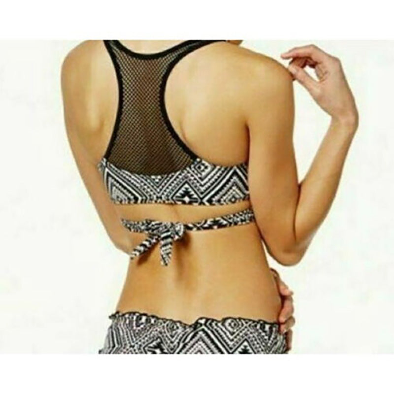 Sundazed Ariel Underwire Wrap Bikini Top Black/White S