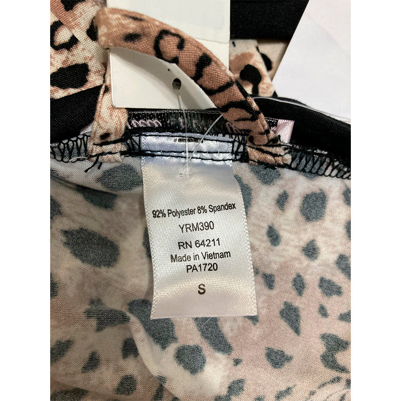 Linea Donatella Pajamas Robe Set - Animal Print S