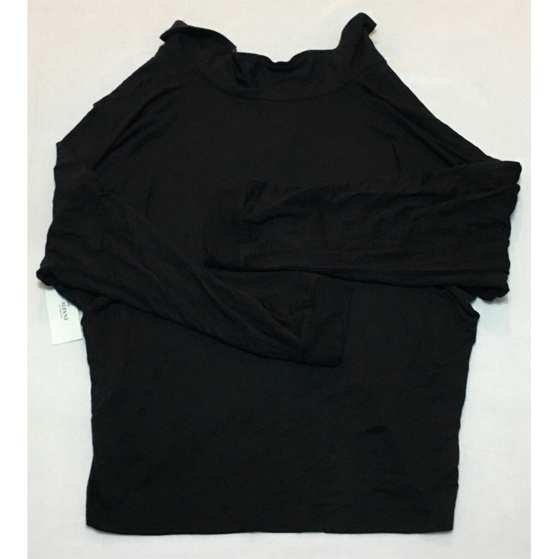 Alfani Collared French Terry V-Neck Only Sleep Top Black 2XL