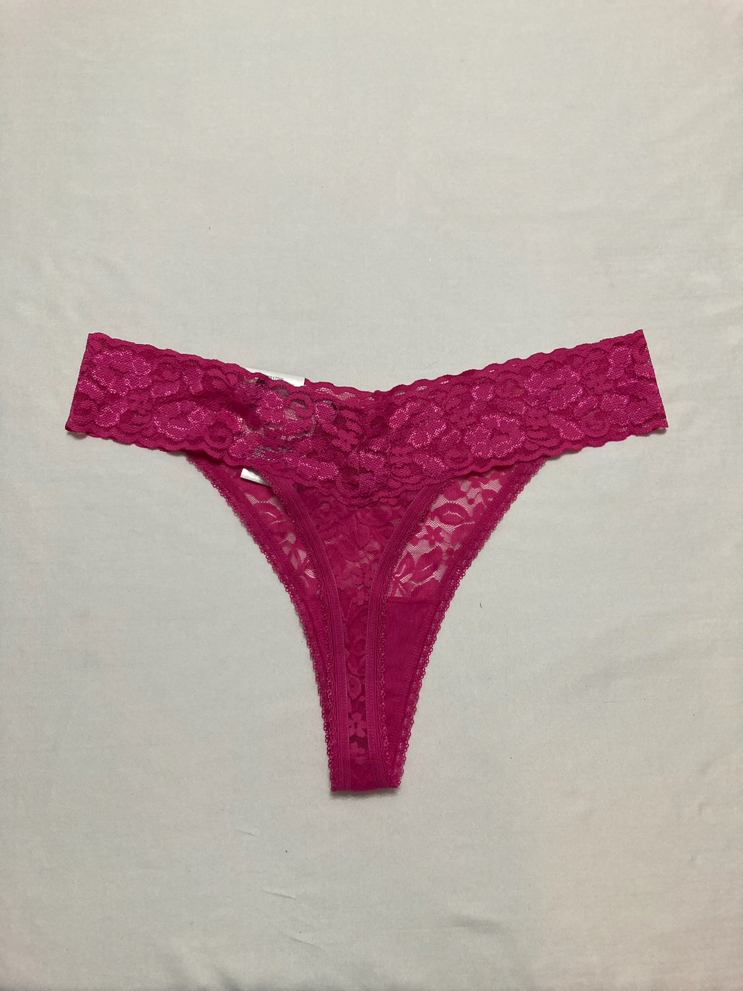 INC Lace-Trim Thong Underwear Divine Berry M
