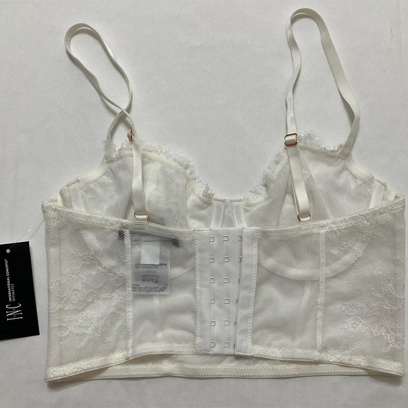 INC Lace Bustier Lingerie White S