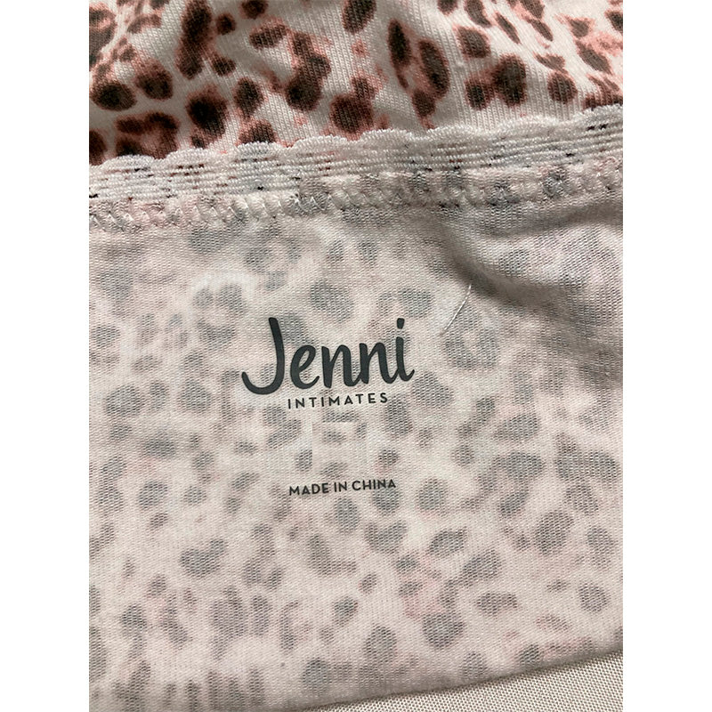 Jenni Lace Trim Hipster Underwear Pink Leopard Print