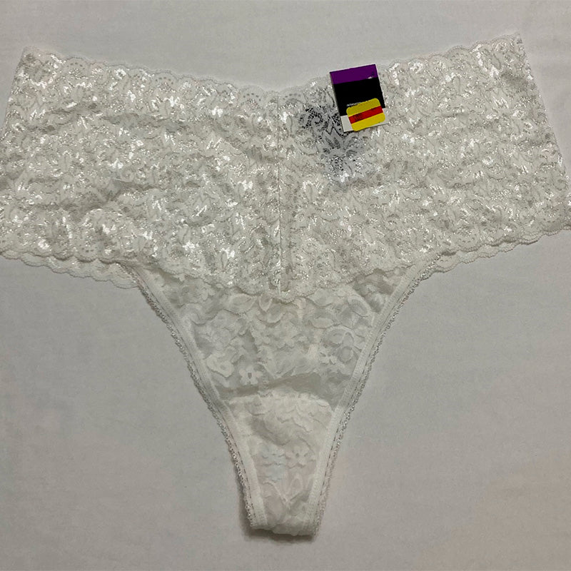 INC High Waist Lace Thong White L