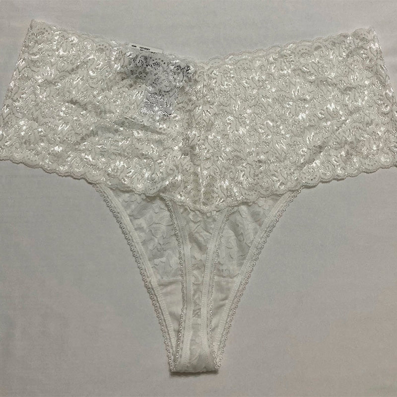INC High Waist Lace Thong White L