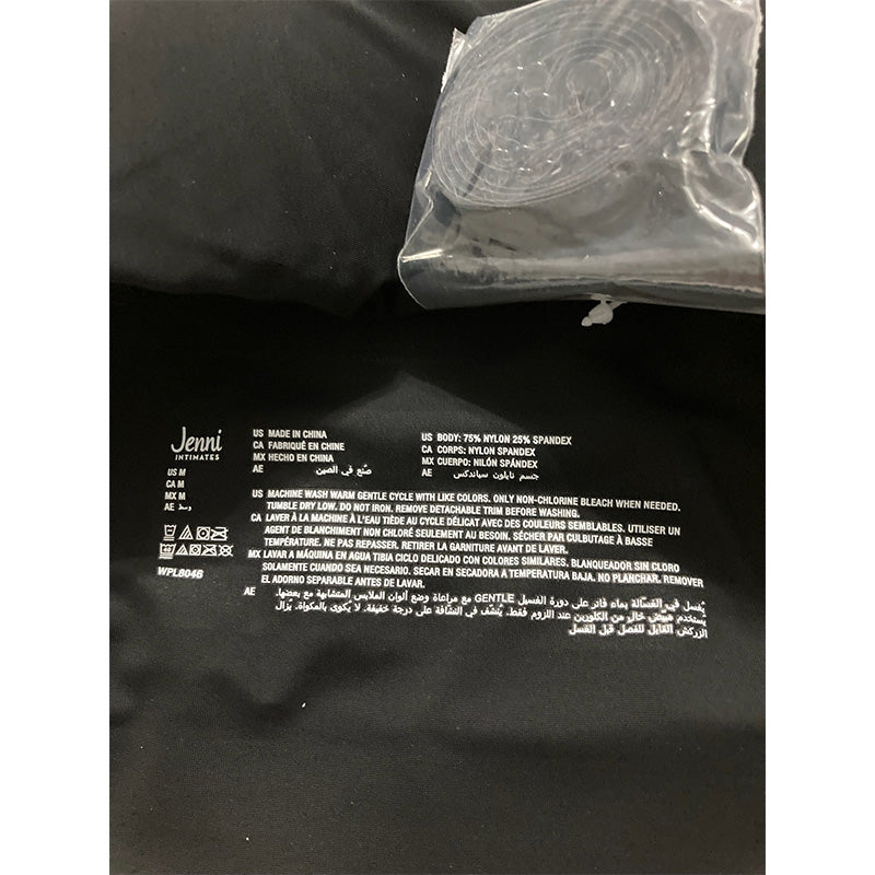 Jenni No-Show Bandeau Bralette Black M