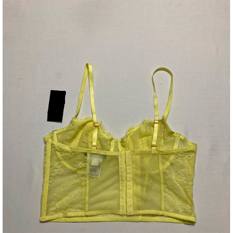 INC Lace Bustier Lingerie Sun Drop L
