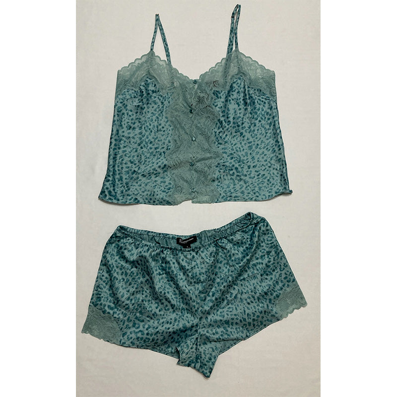 INC Button-Front Cami & Tap Shorts Set Tiny Leo S