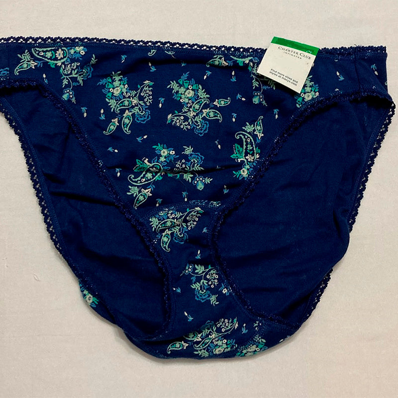 Charter Club Everyday Cotton Bikini Underwear Floral Paisley L