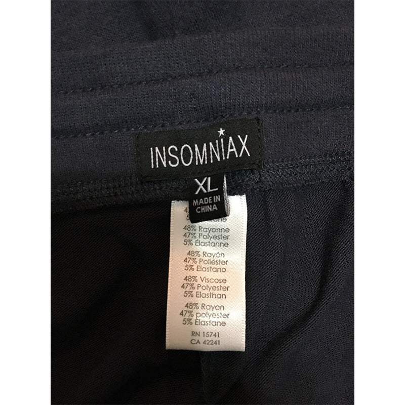 Insomniax Cotton Knit Printed Only Pajama Pants Navy XL