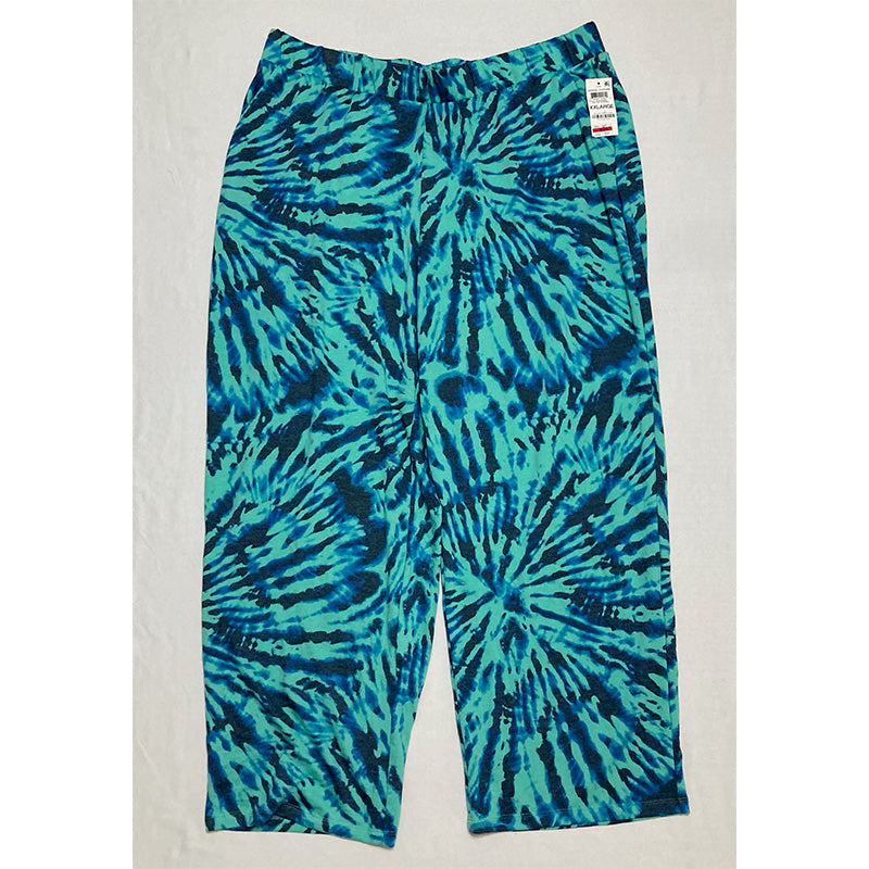 Jenni High-Rise Wide-Leg Only Pajama Pants Tiedye Blue 2XL